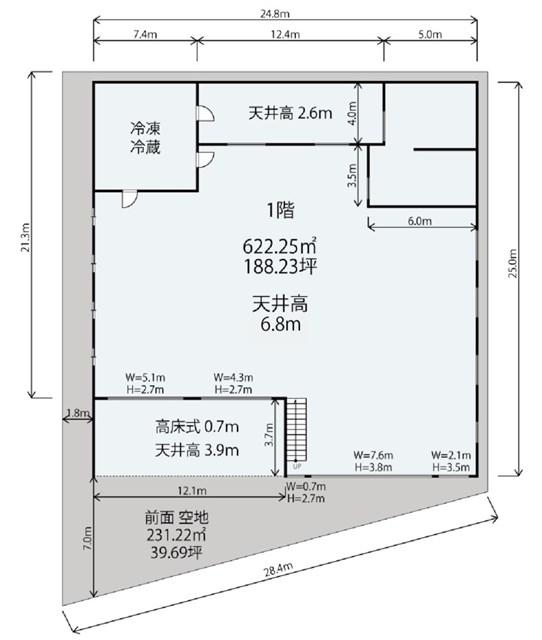 東淀川区北江口倉庫・事務所2