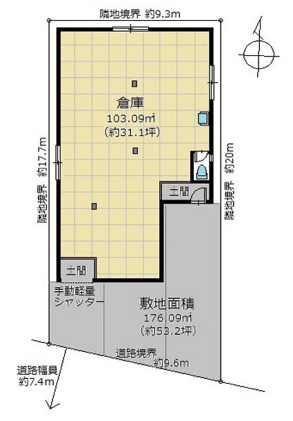 枚方市牧野本町倉庫2