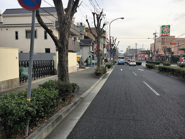 前面道路です。