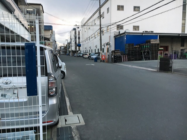 前面道路です。