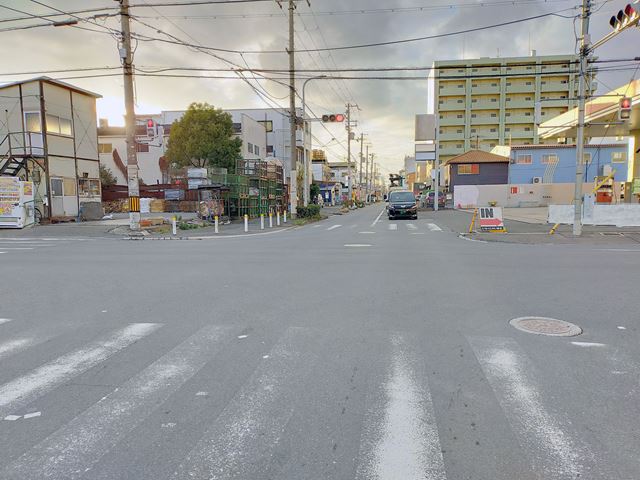 前面道路です。