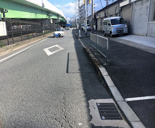 前面道路です。