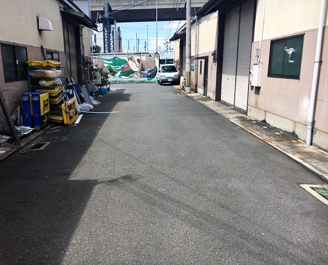 前面道路です。