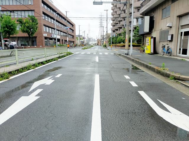 前面道路は広めです。