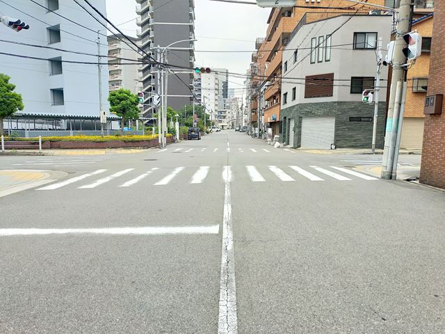 前面道路は広めです。