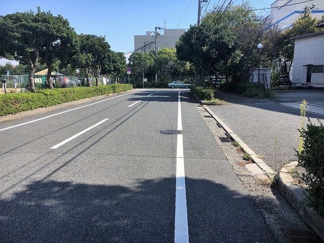 前面道路です。