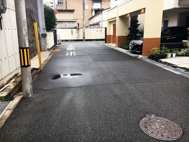 前面道路です。
