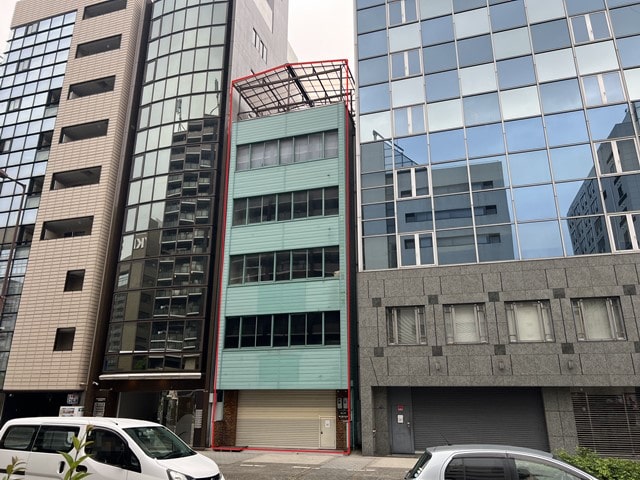 赤枠が賃貸物件です。