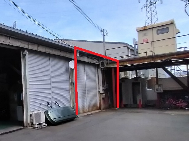 赤線が賃貸部分です