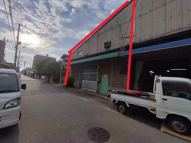 赤枠が賃貸部分です。
