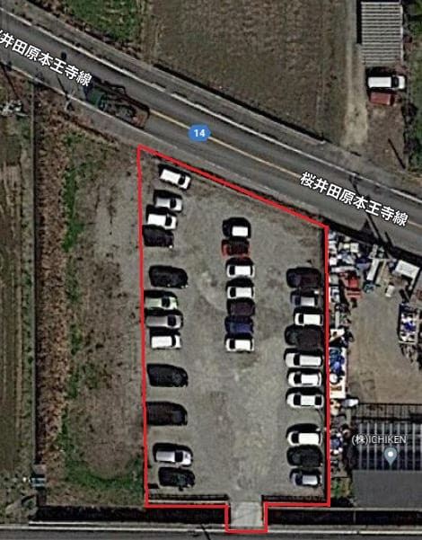 赤枠が賃貸土地です