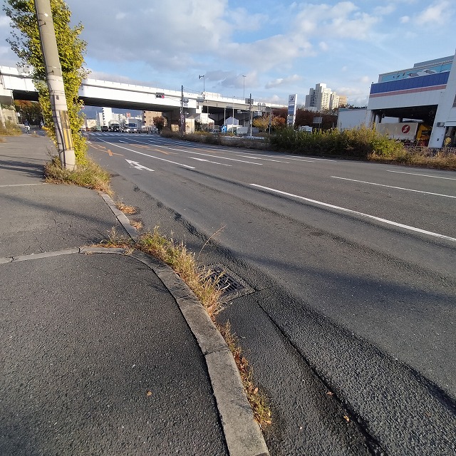 前面道路広く車の入出庫がしやすいです。