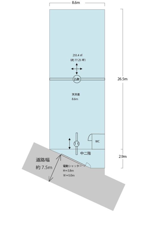 １階増築未登記・２階減築未登記です