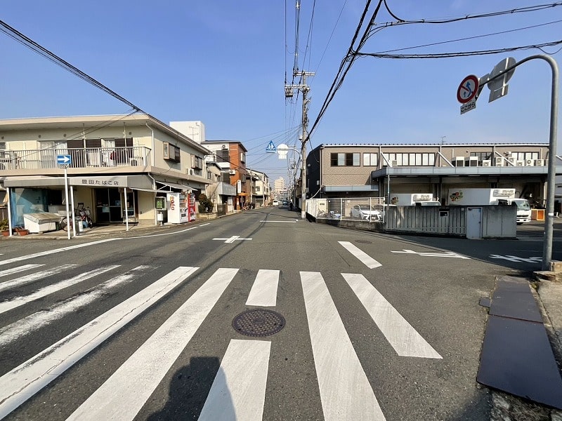 前面道路です。