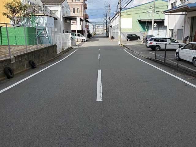 前面道路です。